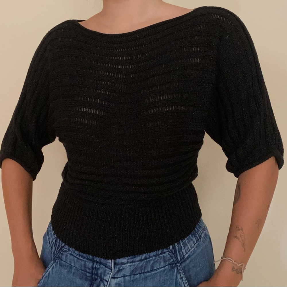 Y2K Sparkly Fang Sweater